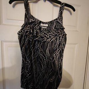 Van Heusen Tank Top Black & White Dots Tank top Size M